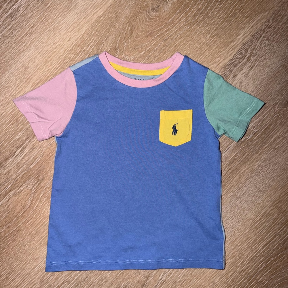 Polo Ralph Lauren Baby Boy Color-Blocked Cotton Pocket Tee | Size 18M
